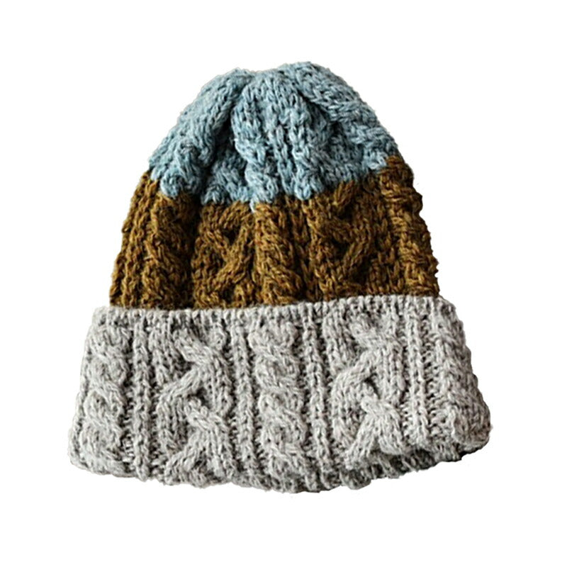 HIGHLAND 2000(ハイランド2000) BW016 ARAN BOB CAP 3 COLOR BLOCK(5 color)【MADE IN ENGLAND】【男女兼用】【ウェイカオリジナルカラー ブリティッシュウール ワッチキャップ 正規品】