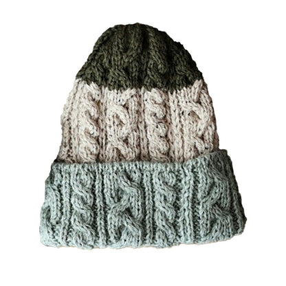 HIGHLAND 2000(ハイランド2000) BW016 ARAN BOB CAP 3 COLOR BLOCK(5 color)【MADE IN ENGLAND】【男女兼用】【ウェイカオリジナルカラー ブリティッシュウール ワッチキャップ 正規品】