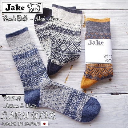 Jake(ジェイク)【Men's メンズ レディース大きめ】French Bull(フレンチブル)No.21-11182 メンズカームソックス(3色)【2018-19年秋冬☆数量限定生産】