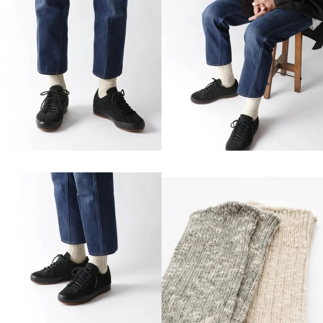 Jake(ジェイク)【Men's メンズ 紳士用】French Bull(フレンチブル)No.212-109 グラハムソックス(2色)【日本製】【綿麻 スラブ 無地】【冷えとり 汗取り 重ね履き 暖かい 綿靴下】