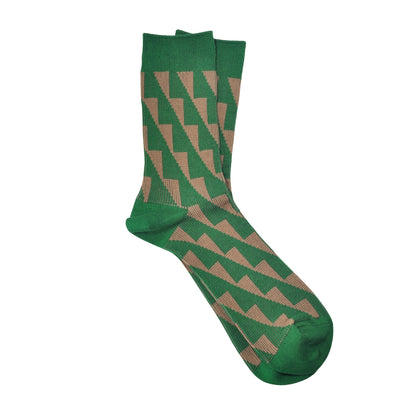 Jake ジェイク French Bull フレンチブル No.21-26101 スカーラソックス(3色) Mens 2026年春夏新作 宴 メンズ レディース大きめ 靴下 幾何学柄 ジャガード編み シルケットの綿糸 日本製【追跡メール便送料無料】