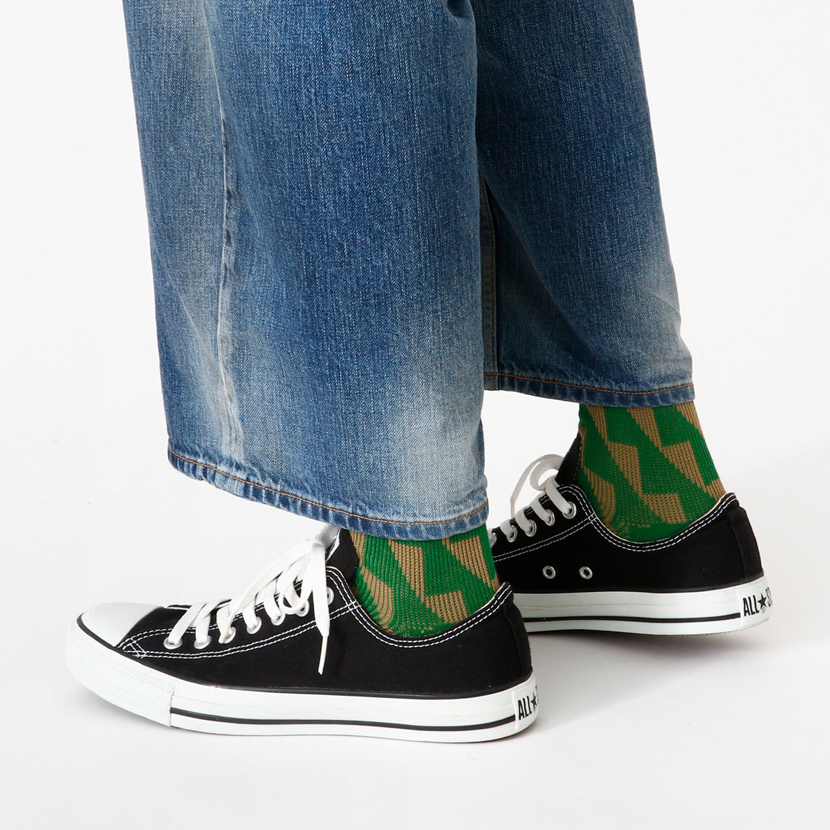 Jake ジェイク French Bull フレンチブル No.21-26101 スカーラソックス(3色) Mens 2026年春夏新作 宴 メンズ レディース大きめ 靴下 幾何学柄 ジャガード編み シルケットの綿糸 日本製【追跡メール便送料無料】