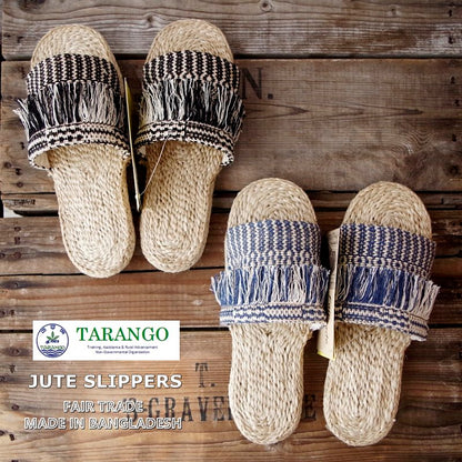 TARANGO(タランゴ) 【少量入荷！送料無料】【FAIR TRADE/MADE IN BANGLADESH】ジュート室内履き用スリッパ(2色)【フェアトレード/ジュート麻/エコ/ナチュラル】【手作り/HAND MADE】