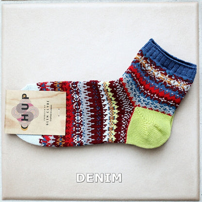 CHUP(チュプ)"LAKE SIDE(レイクサイド)"ショートソックス(4色)【2024年春夏☆数量限定生産】【日本製】【再入荷無し アンクル 丈夫 フェアアイル・ノルディック柄 2サイズ展開】