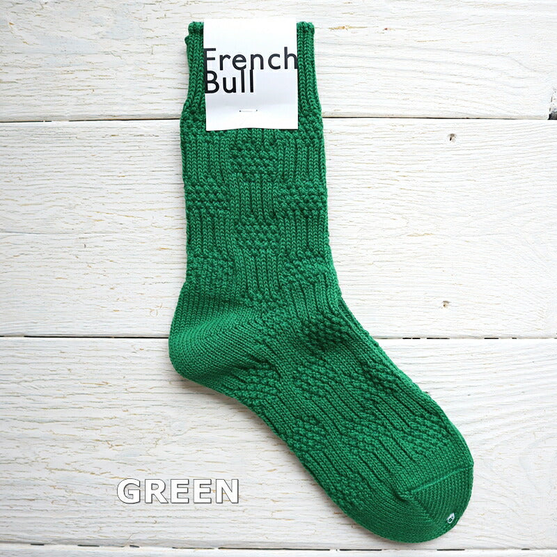 French Bull(フレンチブル)No.11-20202 ランドソックス(6色)【数量限定生産！凸凹の編み柄 柔らかいコットン 日本製】