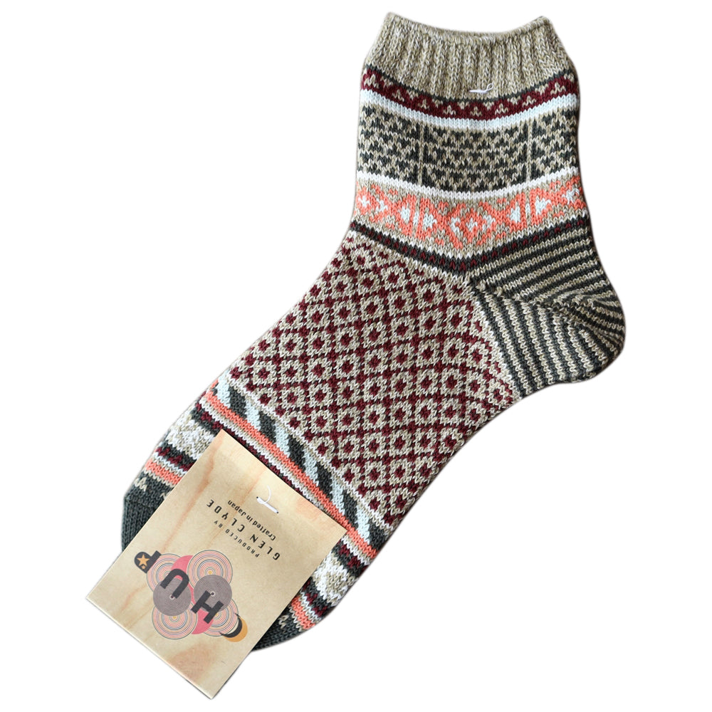 CHUP(チュプ)"LANDSKAP(ランドスカップ)"フェアアイル柄ソックス(3色)【数量限定生産☆日本製】【再入荷無し drynovaドライノヴァ 丈夫 ノルディック柄 2サイズ 海外人気】