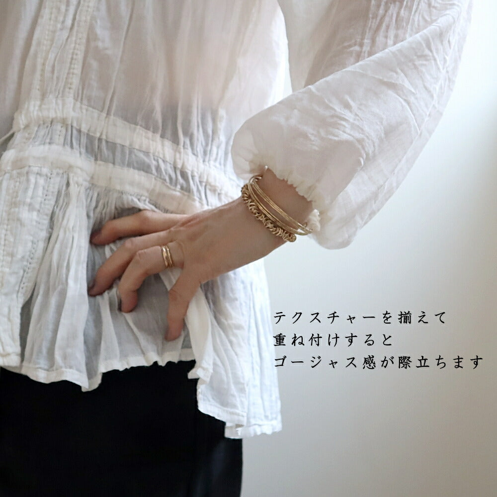 【2024-25年秋冬新作☆数量限定生産！】THE RING DESIGN FACTORY "Twisted" Bracelet ツイステッドデザイン ブレスレット(2 COLOR) 【くるくる巻きつけたデザイン 調整可能】