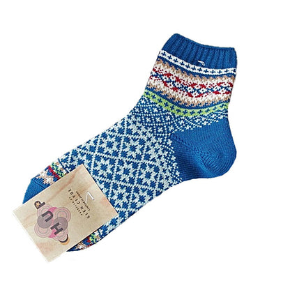 CHUP(チュプ)"LEDAS(レァ-ダス)"フェアアイル柄ソックス(3色)【数量限定生産】【日本製】【再入荷無し コーマ綿 丈夫 ナバホ柄 インディアン柄 S M メンズ レディース】