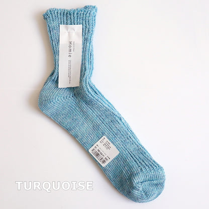 Homie(ホミー/ホーミー)No.H-035 リネンショートソックス(9色)【数量限定生産！】【日本製 MADE IN JAPAN】【リネン麻 クーラー・冷房対策 フットカバー ルームソックス 冷えとり】
