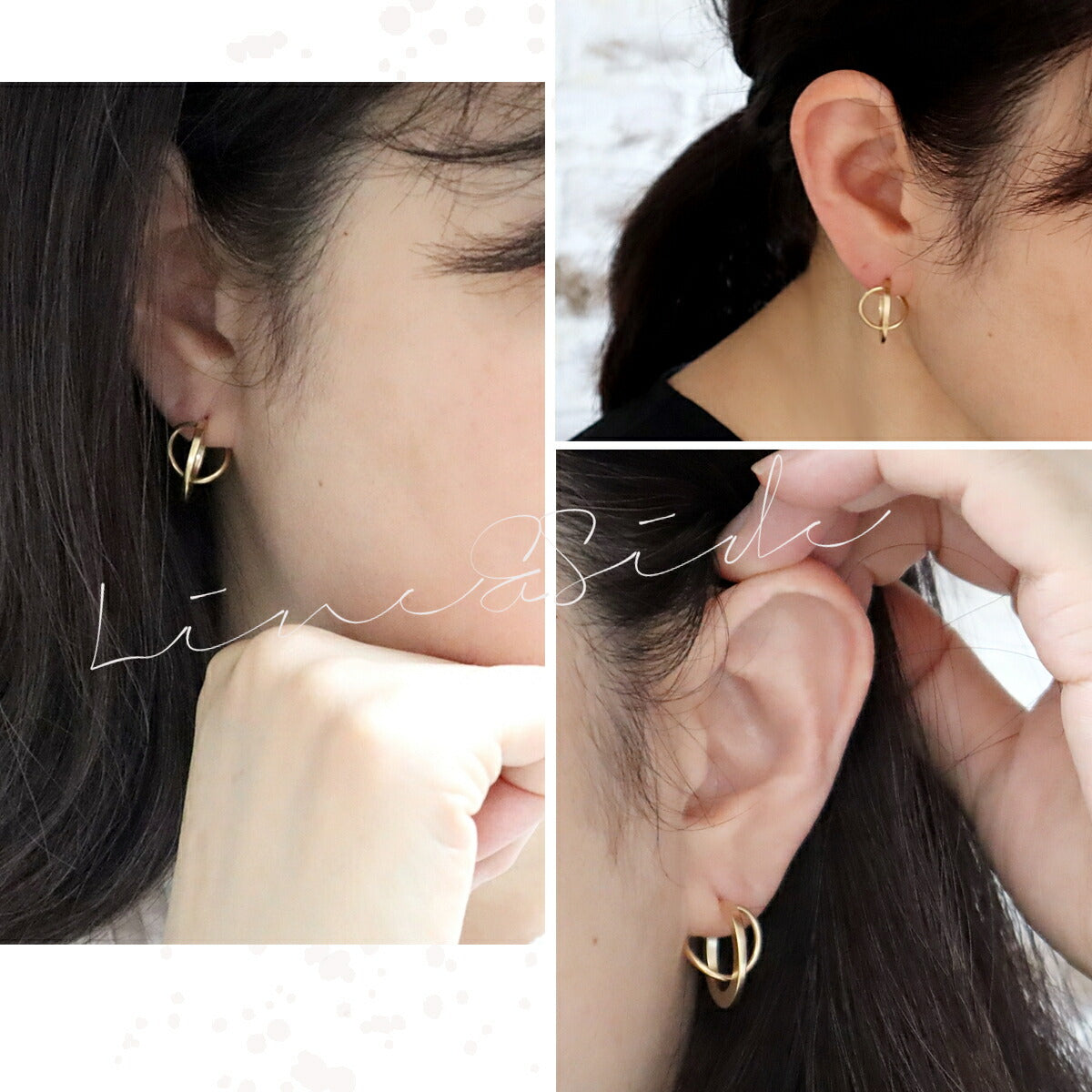 【数量限定生産！】THE RING DESIGN FACTORY "Line & Side" Pierced earrings ライン＆サイド デザインピアス 【マットな質感 キズが目立ちにくい ギフト】