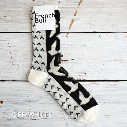 French Bull(フレンチブル)No.11-23272 ロワンソックス(3色)【2023-24年秋冬新作☆数量限定生産！】【渡り鳥をモチーフ 光沢感のある綿糸 程良い厚み 足元のアクセント】