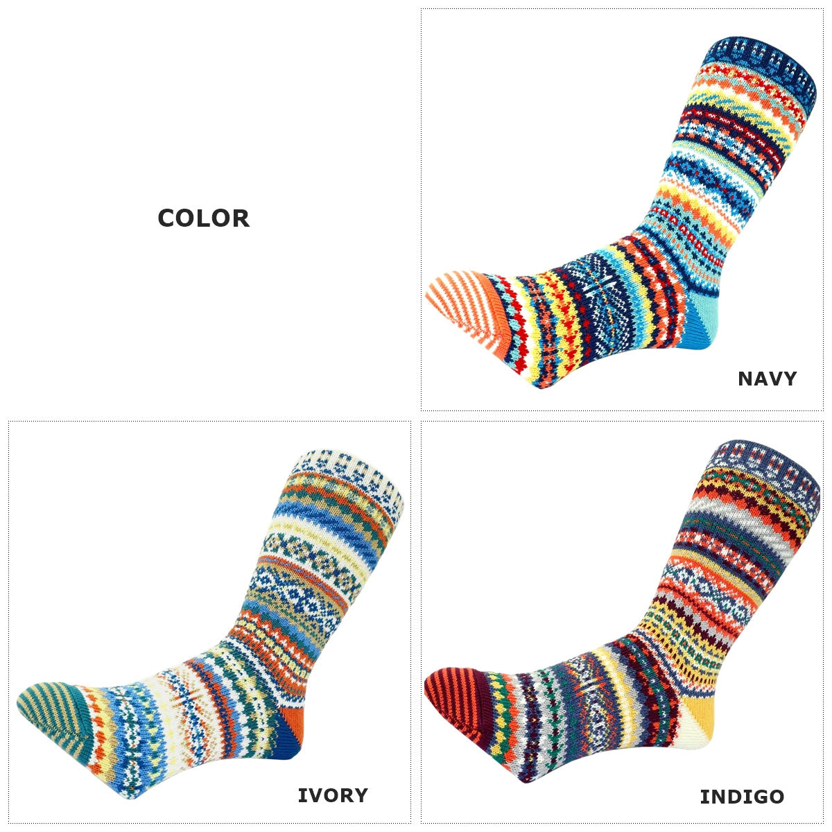 CHUP(チュプ) "LULL RAIN(ラルレイン)" ソックス(3色×2サイズ) 2026年春夏 数量限定生産 日本製 再入荷無し 丈夫 適度な厚み オーガニックコットン 中厚ソックス フェアアイル柄 ノルディック柄 ナバホ柄【追跡メール便送料無料】