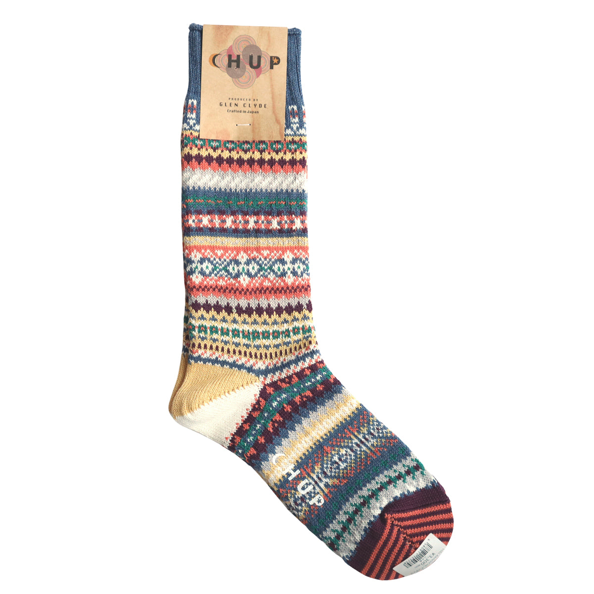CHUP(チュプ) "LULL RAIN(ラルレイン)" ソックス(3色×2サイズ) 2026年春夏 数量限定生産 日本製 再入荷無し 丈夫 適度な厚み オーガニックコットン 中厚ソックス フェアアイル柄 ノルディック柄 ナバホ柄【追跡メール便送料無料】
