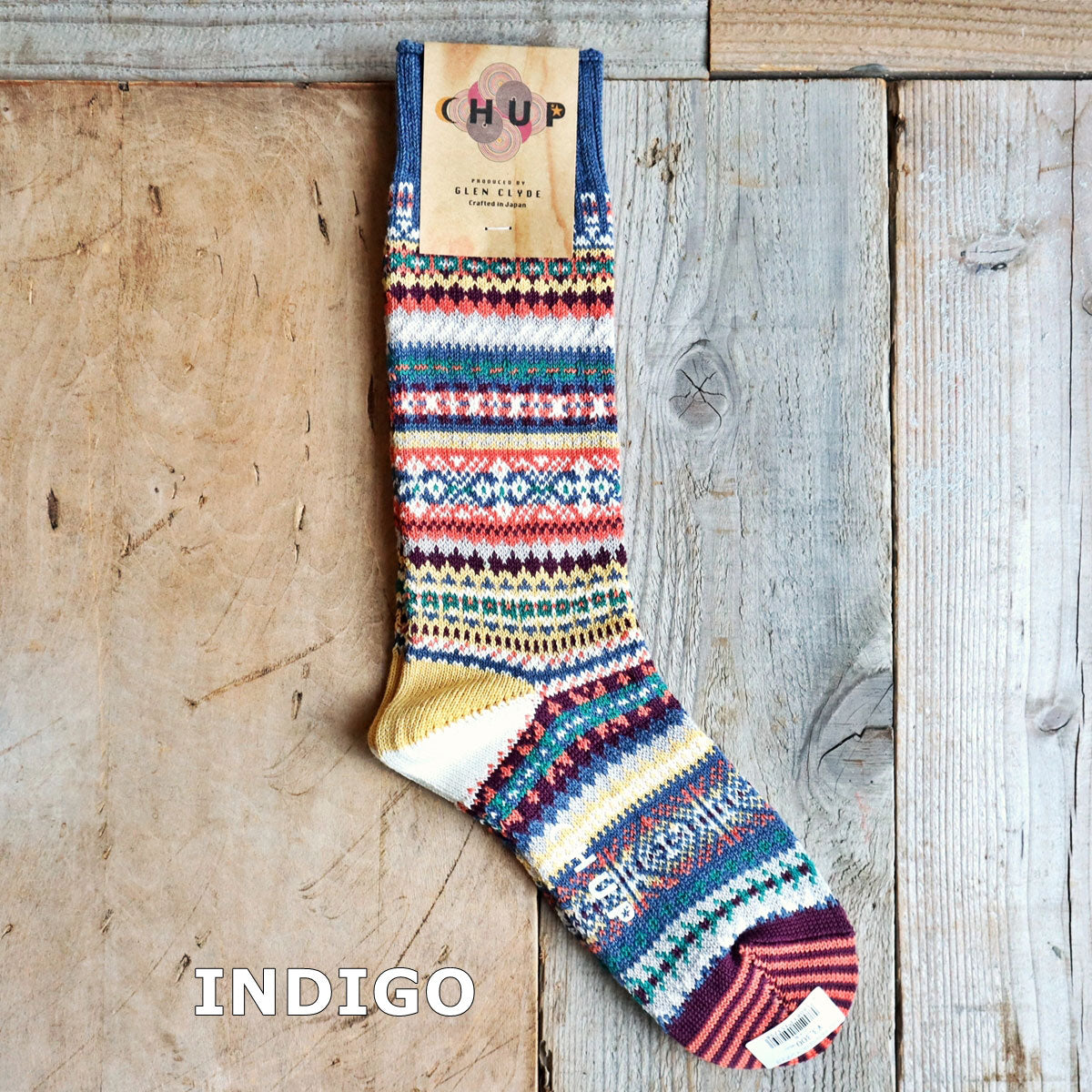 CHUP(チュプ) "LULL RAIN(ラルレイン)" ソックス(3色×2サイズ) 2026年春夏 数量限定生産 日本製 再入荷無し 丈夫 適度な厚み オーガニックコットン 中厚ソックス フェアアイル柄 ノルディック柄 ナバホ柄【追跡メール便送料無料】