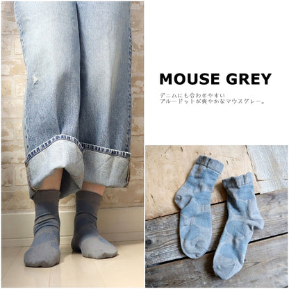 Put on socks(プットオンソックス)"mare 2nd"マール コットンリネンソックス(7 COLOR)【綿麻 波のようなギザギザ柄ドット ジャガード編み 素足より快適 クーラー冷房対策 ルームソックス 締め付けすぎない 冷えとり】【日本製/MADE IN JAPAN】