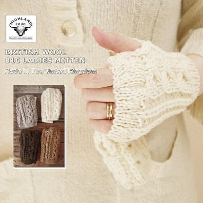 HIGHLAND 2000(ハイランド2000)【送料無料！】【MADE IN ENGLAND】【 男女兼用】BW016 LADIES MITTEN 016 ミトン(4 color)【手袋/ハンドウォーマー/スマホ対応/ストレスフリー/ブリティッシュウール/手洗いOK/暖かい/防寒/正規品】