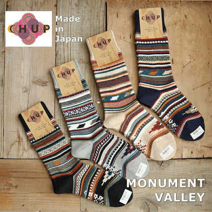 CHUP(チュプ)"MONUMENT VALLEY(モニュメントバレー)"ソックス(4色)【2024年春夏☆数量限定生産】【日本製 】【再入荷無し 丈夫 フェアアイル柄・ノルディック柄 2サイズ 海外人気】