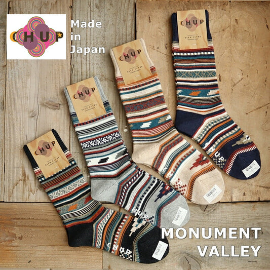 CHUP(チュプ)"MONUMENT VALLEY(モニュメントバレー)"ソックス(4色)【2024年春夏☆数量限定生産】【日本製 】【再入荷無し 丈夫 フェアアイル柄・ノルディック柄 2サイズ 海外人気】