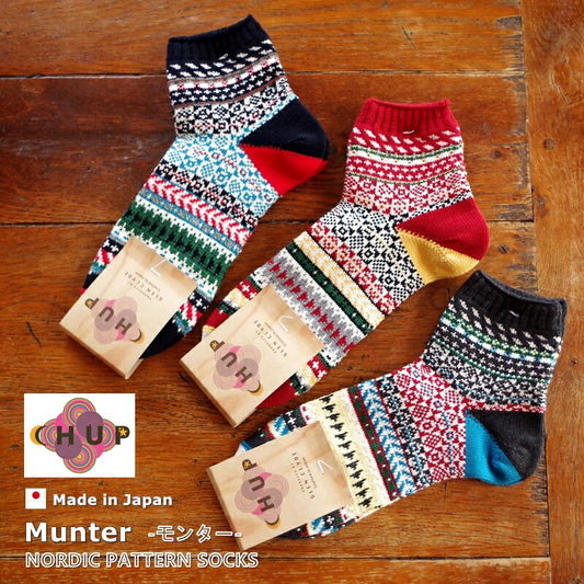 CHUP(チュプ)"Munter(モンター)"【数量限定生産】ノルディック柄ソックス(3色)【S/M/メンズ/レディース】【日本製】