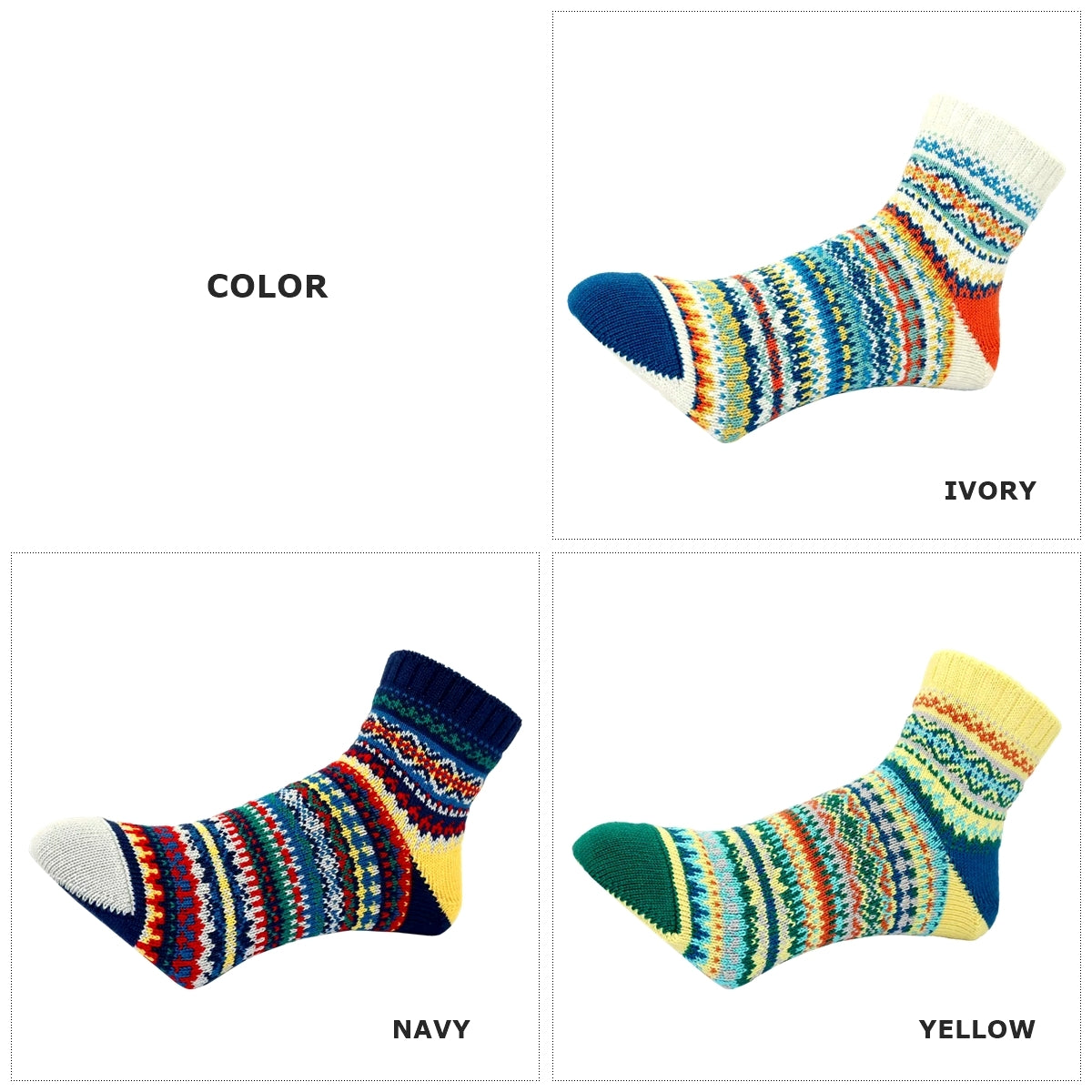 CHUP(チュプ) "NATURAL SOUND(ナチュラルサウンド)" ソックス(3色×2サイズ) 2026年春夏 数量限定生産 日本製 再入荷無し 丈夫 適度な厚み オーガニックコットン 中厚ソックス フェアアイル柄 ノルディック柄 ナバホ柄【追跡メール便送料無料】