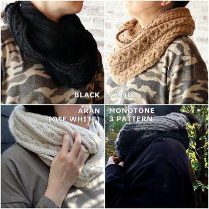 HIGHLAND 2000(ハイランド2000) ARAN ALPACA NECK SCARF(SNOOD)ネックウォーマー(4 color)【MADE IN ENGLAND】【ウェイカ限定カラー アルパカ混 ブリティッシュウール 手洗いOK 正規品】
