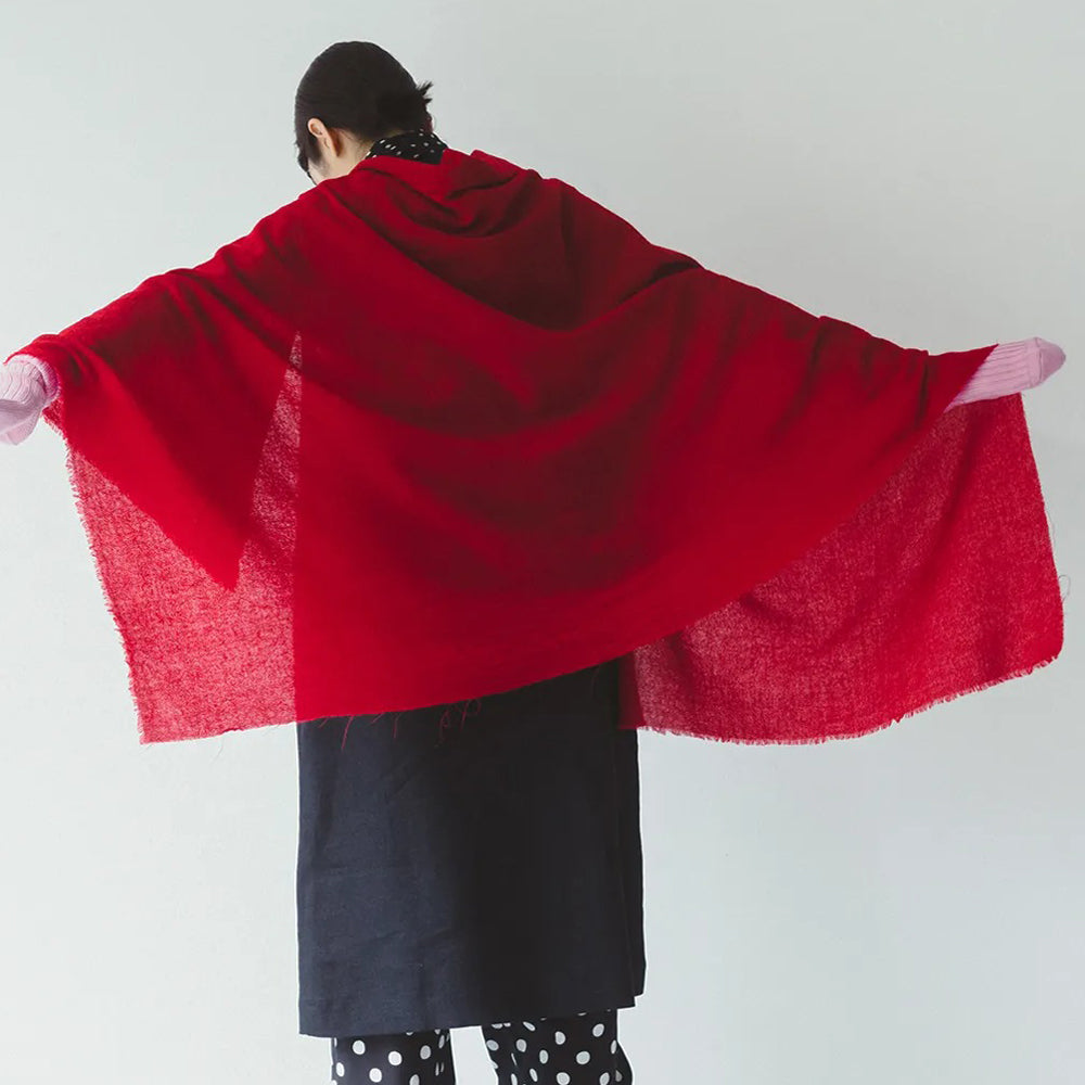 French Bull(フレンチブル)No.17-23204 ナイトスカイストール(5色) 【ウォッシュ加工 ウールガーゼ 限定色 ショール 防寒 冷えとり 冷房・日焼け対策】【ウール100％ 日本製】