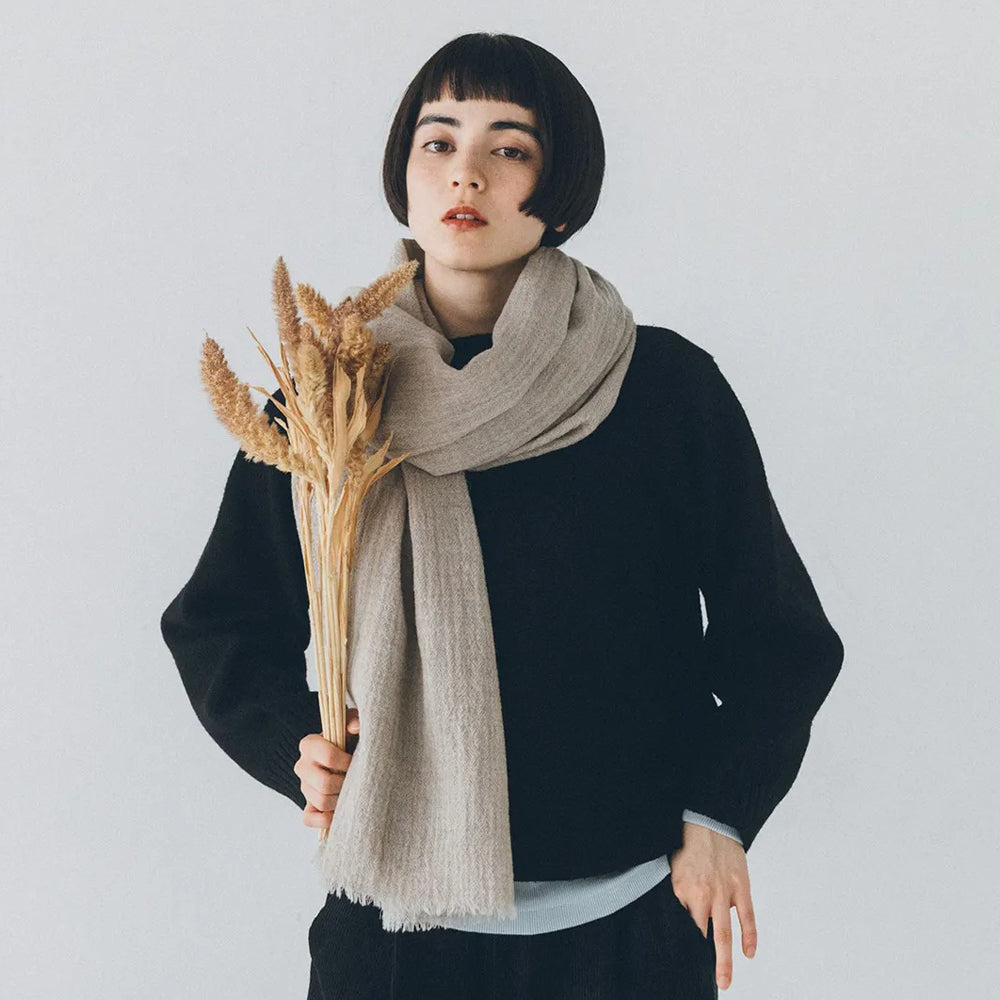 French Bull(フレンチブル)No.17-23204 ナイトスカイストール(5色) 【ウォッシュ加工 ウールガーゼ 限定色 ショール 防寒 冷えとり 冷房・日焼け対策】【ウール100％ 日本製】