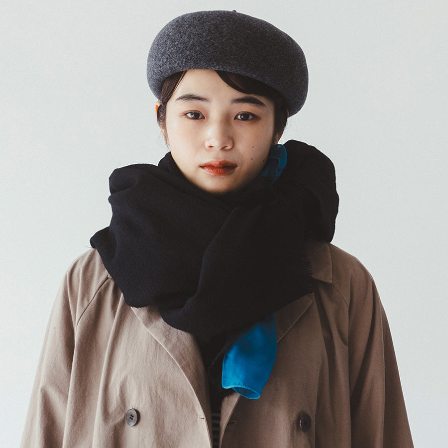 French Bull(フレンチブル)No.17-23204 ナイトスカイストール(5色) 【ウォッシュ加工 ウールガーゼ 限定色 ショール 防寒 冷えとり 冷房・日焼け対策】【ウール100％ 日本製】