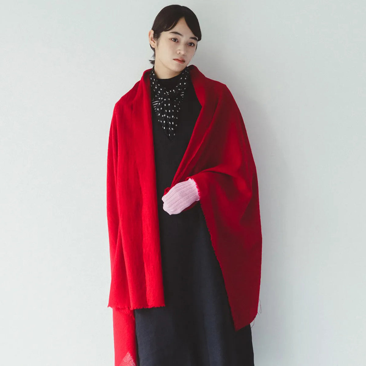 French Bull(フレンチブル)No.17-23204 ナイトスカイストール(5色) 【ウォッシュ加工 ウールガーゼ 限定色 ショール 防寒 冷えとり 冷房・日焼け対策】【ウール100％ 日本製】