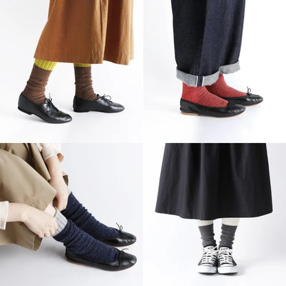 French Bull(フレンチブル) No.01-0212 ノルディックソックス(4色)【レディース 靴下 カシミア ウール 配色 バイカラー ネップ糸 無地 暖かい 冷え取り 日本製】