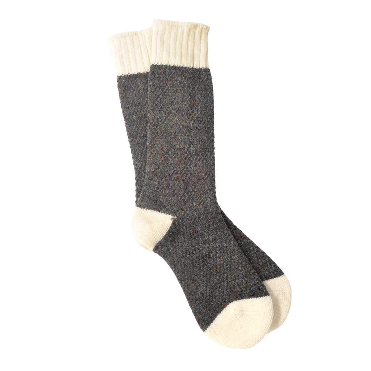 French Bull(フレンチブル) No.01-0212 ノルディックソックス(4色)【レディース 靴下 カシミア ウール 配色 バイカラー ネップ糸 無地 暖かい 冷え取り 日本製】