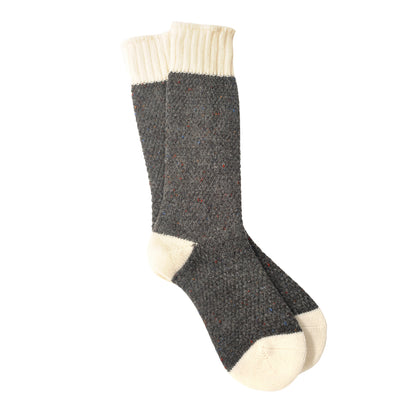 French Bull(フレンチブル) No.01-0212 ノルディックソックス(4色)【レディース 靴下 カシミア ウール 配色 バイカラー ネップ糸 無地 暖かい 冷え取り 日本製】