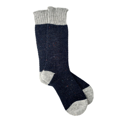 French Bull(フレンチブル) No.01-0212 ノルディックソックス(4色)【レディース 靴下 カシミア ウール 配色 バイカラー ネップ糸 無地 暖かい 冷え取り 日本製】