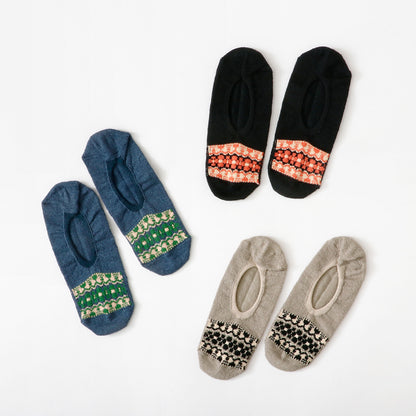 French Bull フレンチブル No.11-26119 オルネカバー(3色) 2026年春夏新作 宴 レディース 靴下 オーナメントをイメージした柄 フットカバー 日本製【追跡メール便送料無料】