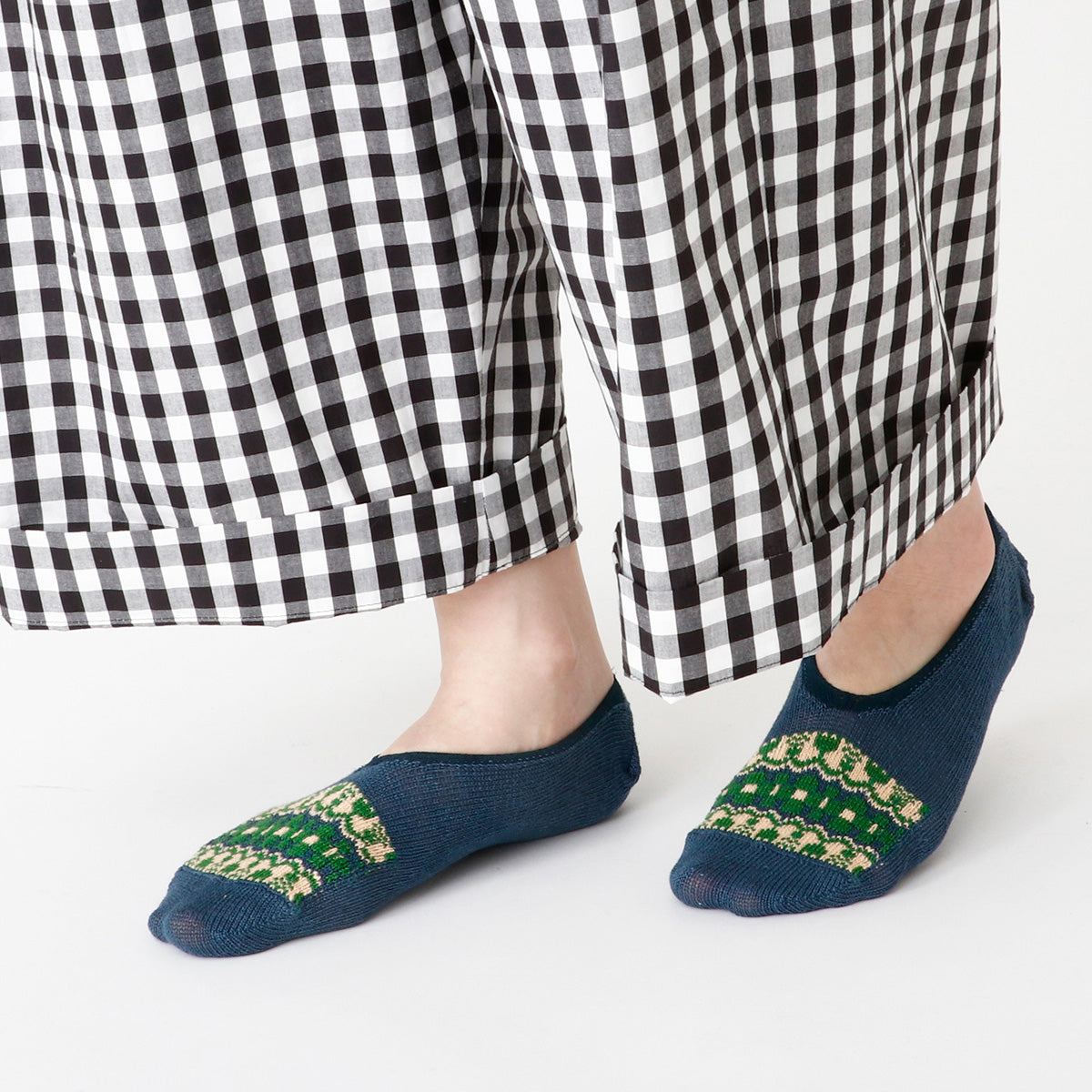 French Bull フレンチブル No.11-26119 オルネカバー(3色) 2026年春夏新作 宴 レディース 靴下 オーナメントをイメージした柄 フットカバー 日本製【追跡メール便送料無料】