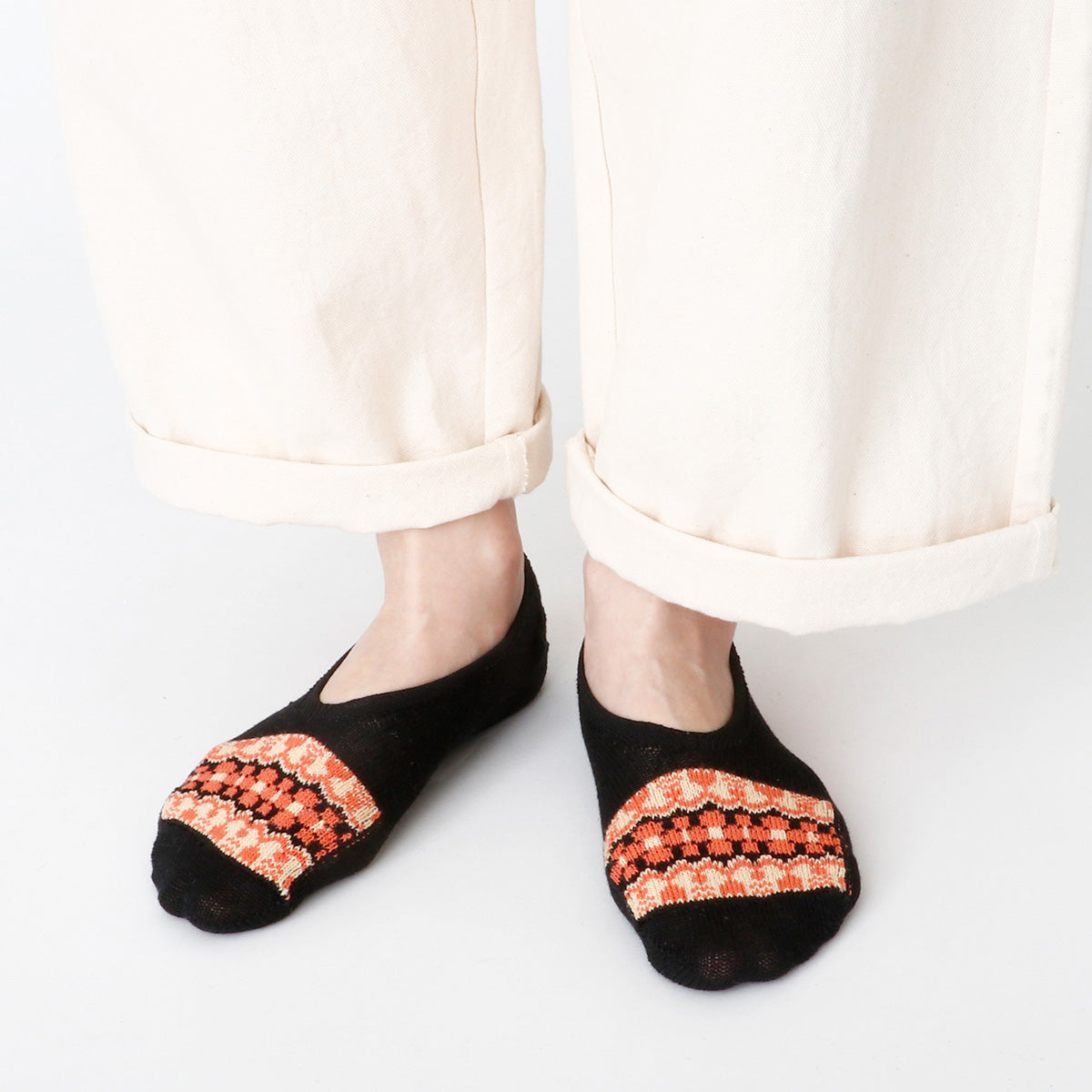 French Bull フレンチブル No.11-26119 オルネカバー(3色) 2026年春夏新作 宴 レディース 靴下 オーナメントをイメージした柄 フットカバー 日本製【追跡メール便送料無料】