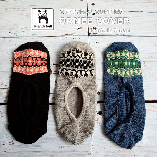 French Bull フレンチブル No.11-26119 オルネカバー(3色) 2026年春夏新作 宴 レディース 靴下 オーナメントをイメージした柄 フットカバー 日本製【追跡メール便送料無料】