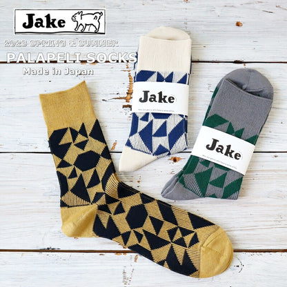 Jake(ジェイク)【Men's メンズ レディース大きめ】French Bull(フレンチブル)No.21-24103 パラペリソックス(3色)【2024年春夏新作☆】【幾何学柄 シルケット加工 日本製】