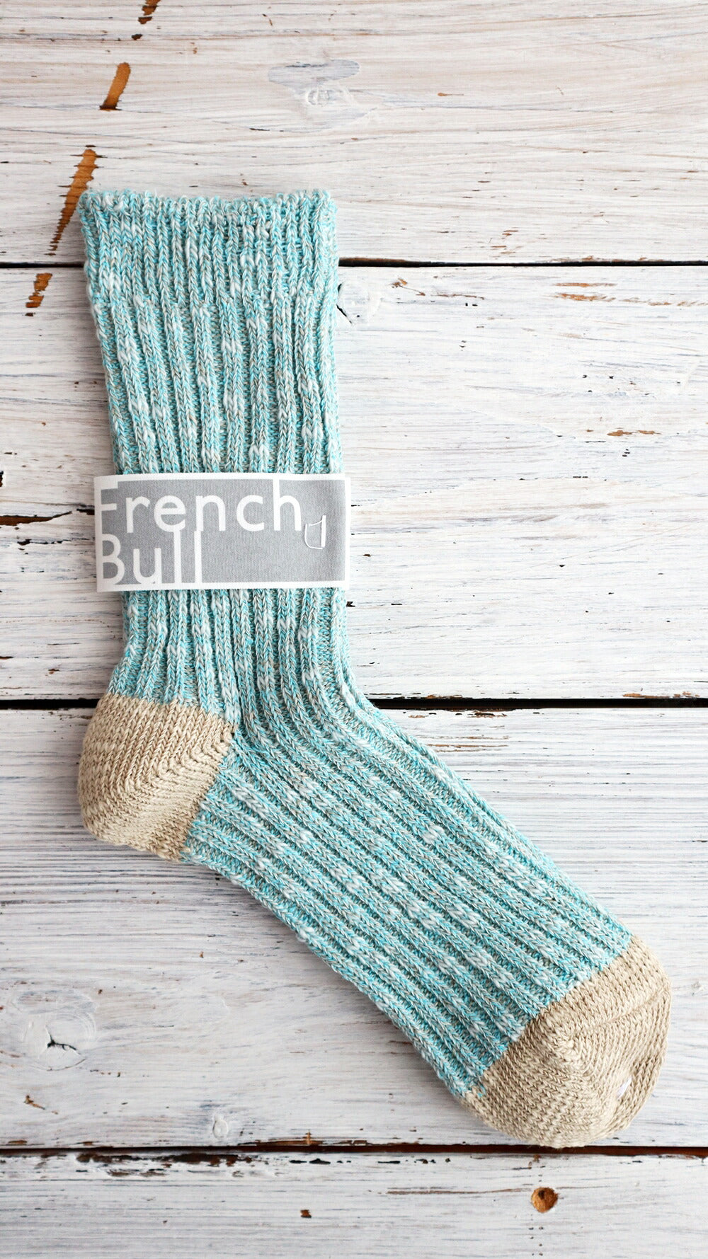 French Bull(フレンチブル)No.11-07231 パレットソックス(4色)  【綿スラブとシルクリネンのMIX糸 ビビットカラー 冷えとり】