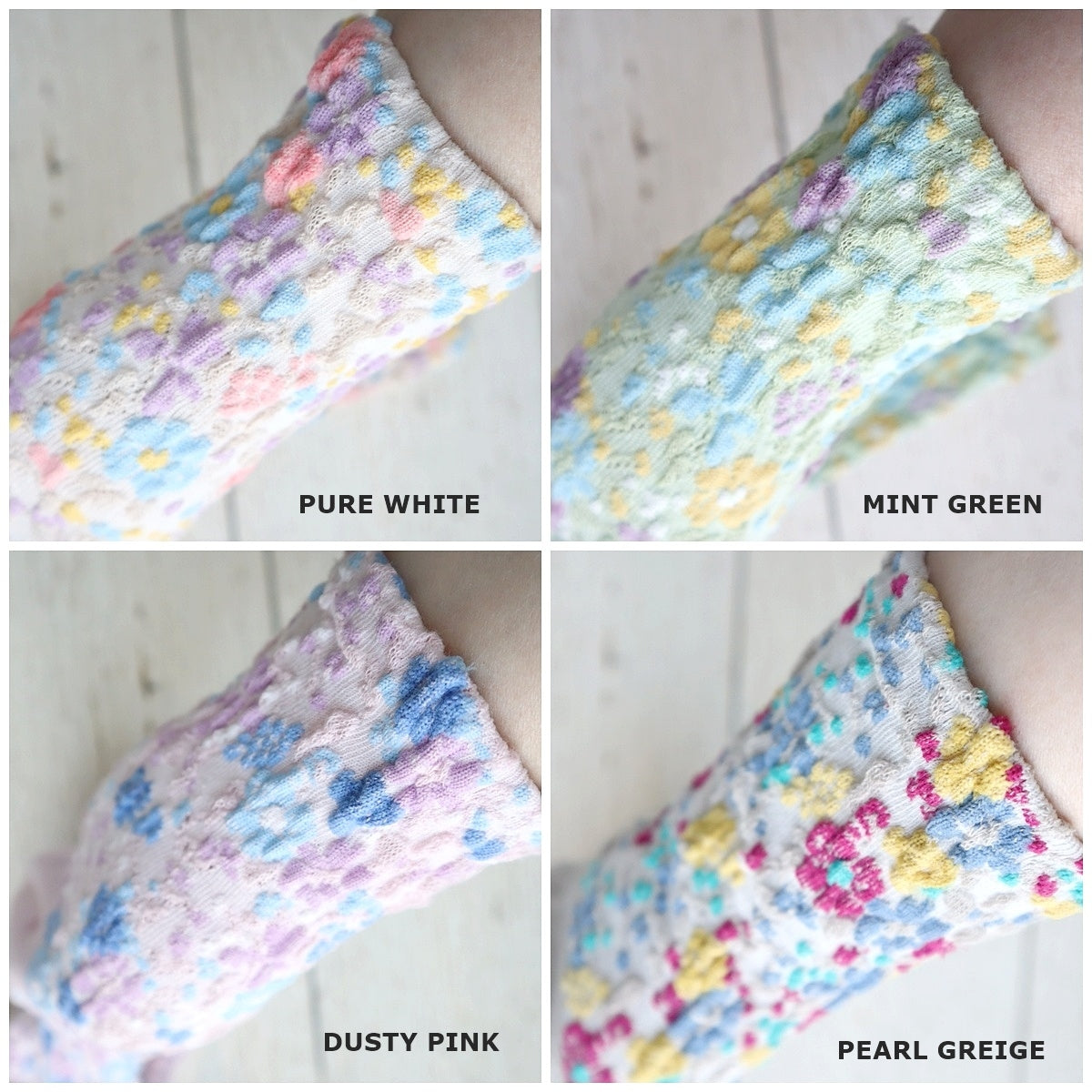 PASTEL FLOWER SOCKS パステルフラワーコットンソックス(4色) 【2025年春夏 数量限定 綿 パステルカラー 程良い厚み 凸凹 立体的 フロッキー ワッフル ジャガード編み 韓国】