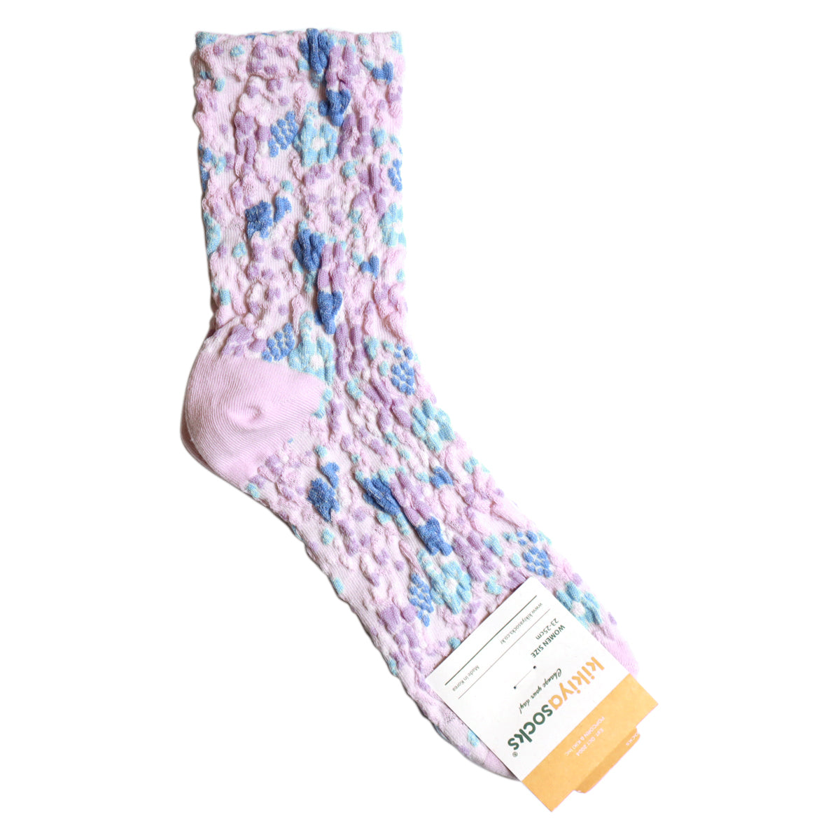 PASTEL FLOWER SOCKS パステルフラワーコットンソックス(4色) 【2025年春夏 数量限定 綿 パステルカラー 程良い厚み 凸凹 立体的 フロッキー ワッフル ジャガード編み 韓国】