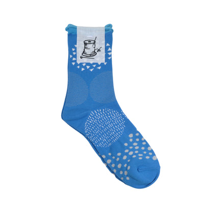 Put on socks(プットオンソックス)"pave"パヴェ コットンソックス(6 COLOR) オールシーズン快適 天然素材 ドット柄 幾何学模様 石畳のモチーフ 手書き風 綿 すっきり 締め付けにくい 日本製 MADE IN JAPAN