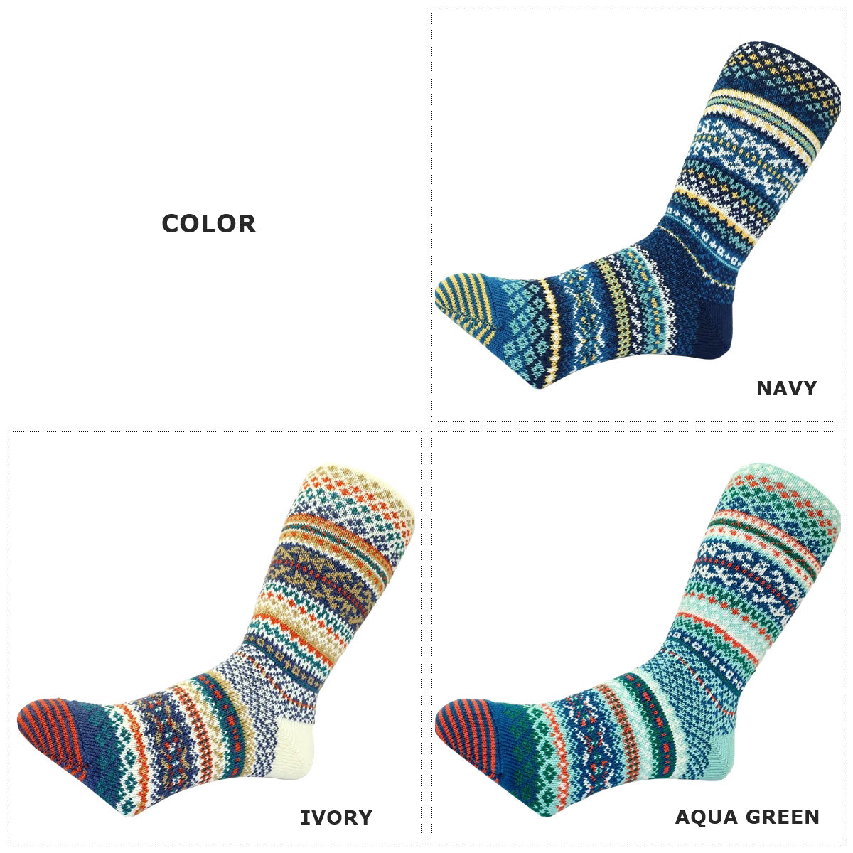 CHUP(チュプ) "PEILI(ペイリ)" ソックス(3色×2サイズ) 2026年春夏 数量限定生産 日本製 再入荷無し 丈夫 適度な厚み オーガニックコットン 中厚ソックス フェアアイル柄 ノルディック柄 ナバホ柄【追跡メール便送料無料】