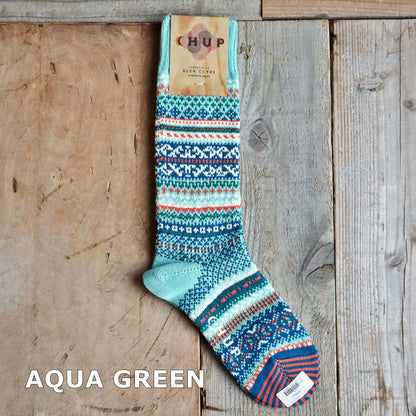 CHUP(チュプ) "PEILI(ペイリ)" ソックス(3色×2サイズ) 2026年春夏 数量限定生産 日本製 再入荷無し 丈夫 適度な厚み オーガニックコットン 中厚ソックス フェアアイル柄 ノルディック柄 ナバホ柄【追跡メール便送料無料】