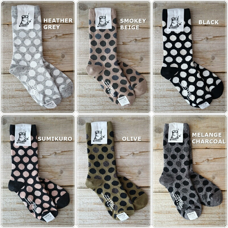 Put on socks(プットオンソックス)"pinball"ピンボール コットンブークレー＆ラメドットソックス(6 COLOR)【2025年春夏新作☆数量限定生産！】【綿コーマ 冷えとり】【日本製】