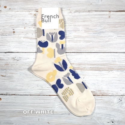 French Bull フレンチブル No.11-26122 プランタンソックス(3色) 2026年春夏新作 宴 レディース 靴下 お花や蝶のモチーフ スーピマ綿糸 日本製【追跡メール便送料無料】