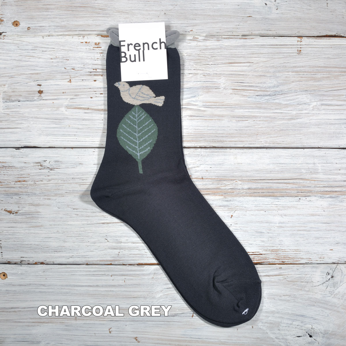 French Bull フレンチブル No.11-26117 レポソックス(3色) 2026年春夏新作 宴 レディース 靴下 鳥と植物がモチーフ シルケットの綿糸 日本製【追跡メール便送料無料】