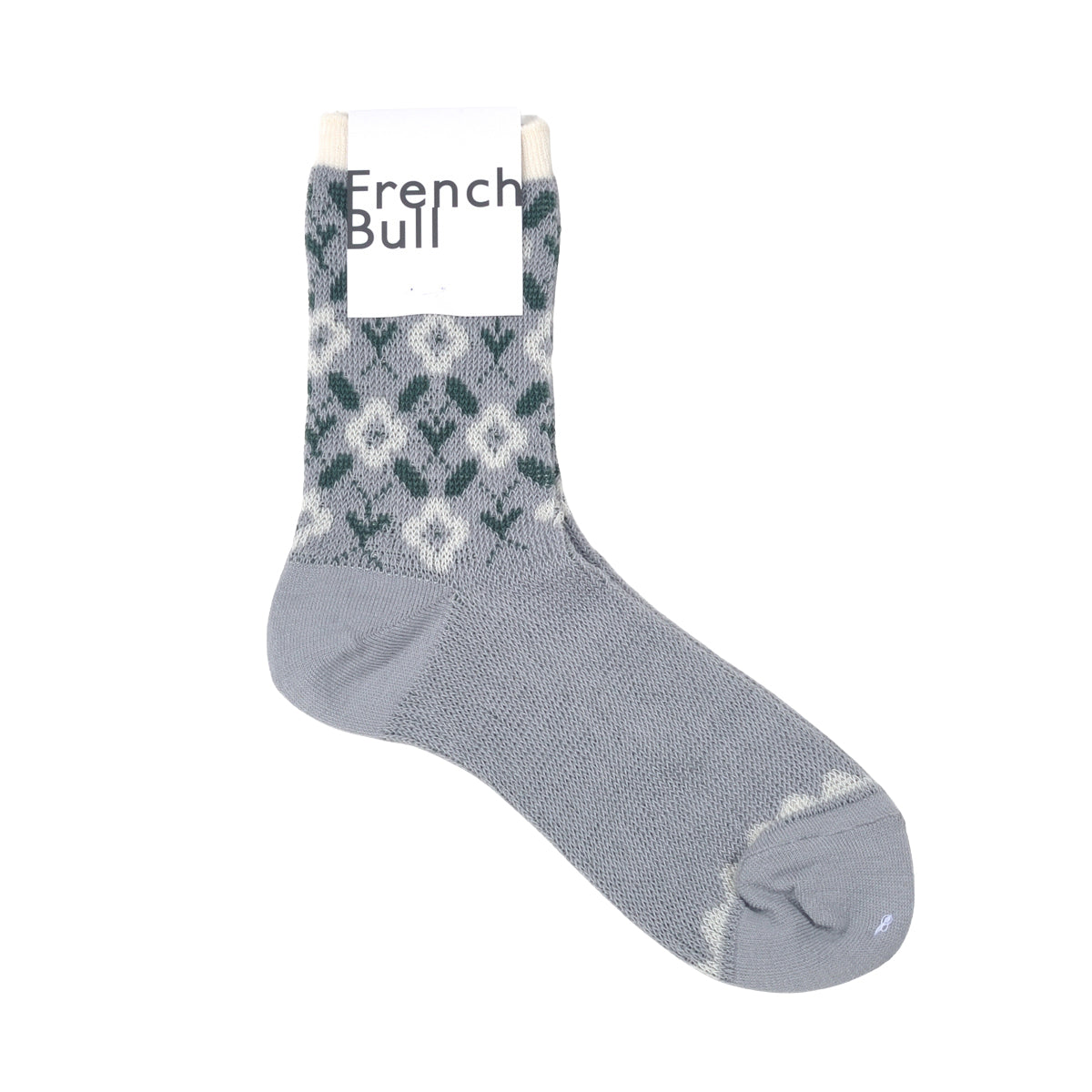 French Bull フレンチブル No.11-26121 リエルソックス(3色) 2026年春夏新作 宴 レディース 靴下 蔦と花柄 レトロ ジャガード編み 綿シルケット糸 日本製【追跡メール便送料無料】