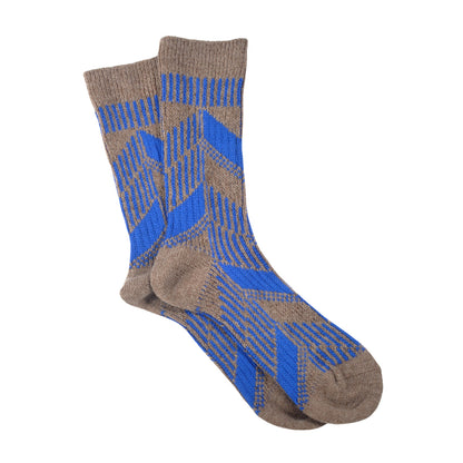 Jake(ジェイク)【Men's レディース大きめ】French Bull フレンチブル No.21-25254 ルーフソックス(3色)【靴下 2025-26年秋冬新作 屋根モチーフ 柔らかウール 日本製】