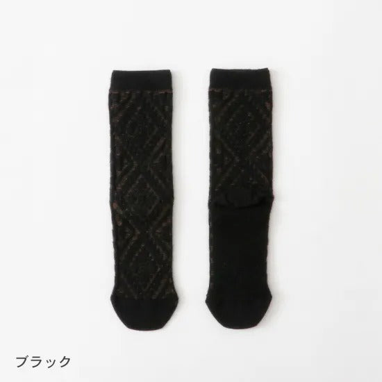 French Bull フレンチブル No.11-24267 サロンソックス(3色)【2025-26秋冬 サロンの素敵な装飾をイメージ ジャガード ウール 厚手 冬の贈り物にも 防縮ウール使用 日本製】